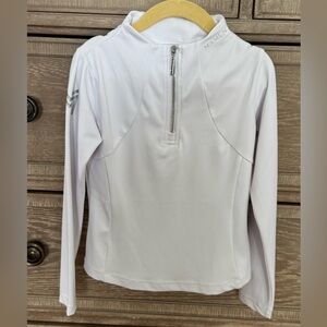 Maximilian white l/s base layer. Size 5XS (115-125cm)